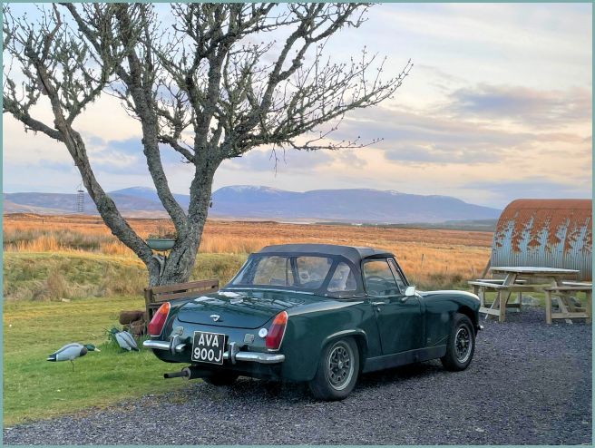 Margret Brock's MG Midget at the Garvault House Hotel